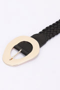 Metal Buckle Braided Belt