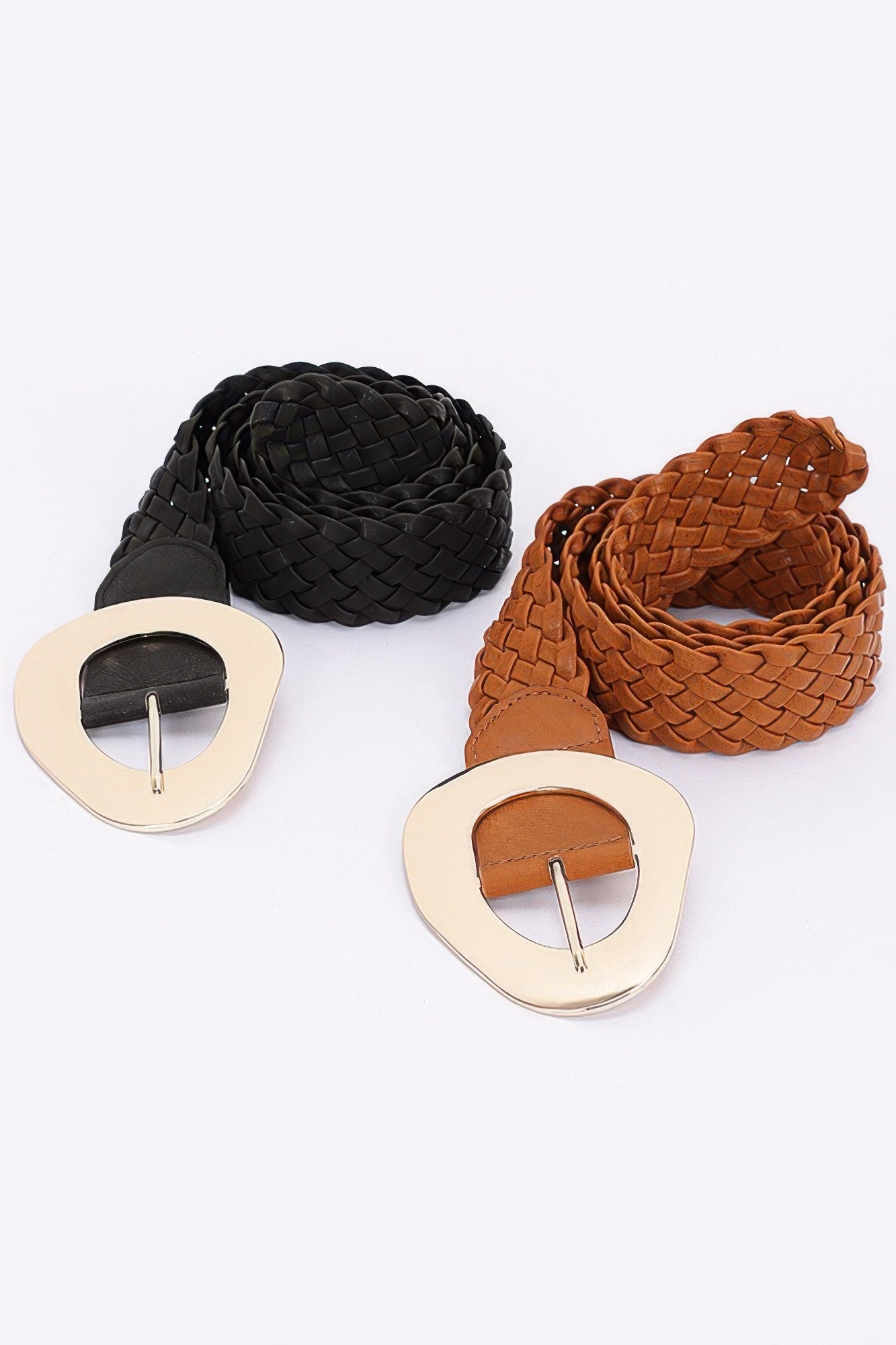 Metal Buckle Braided Belt