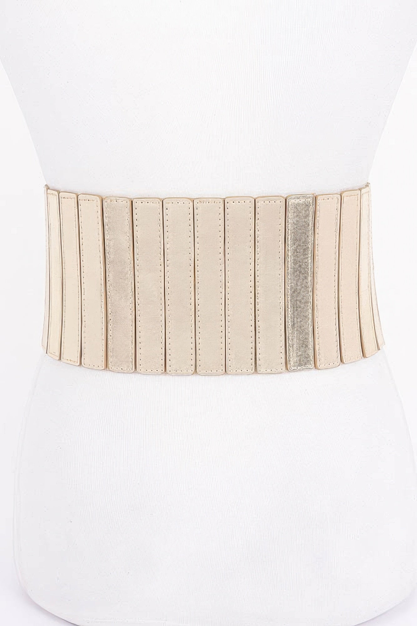 Multi Pu Zip Front Elastic Belt