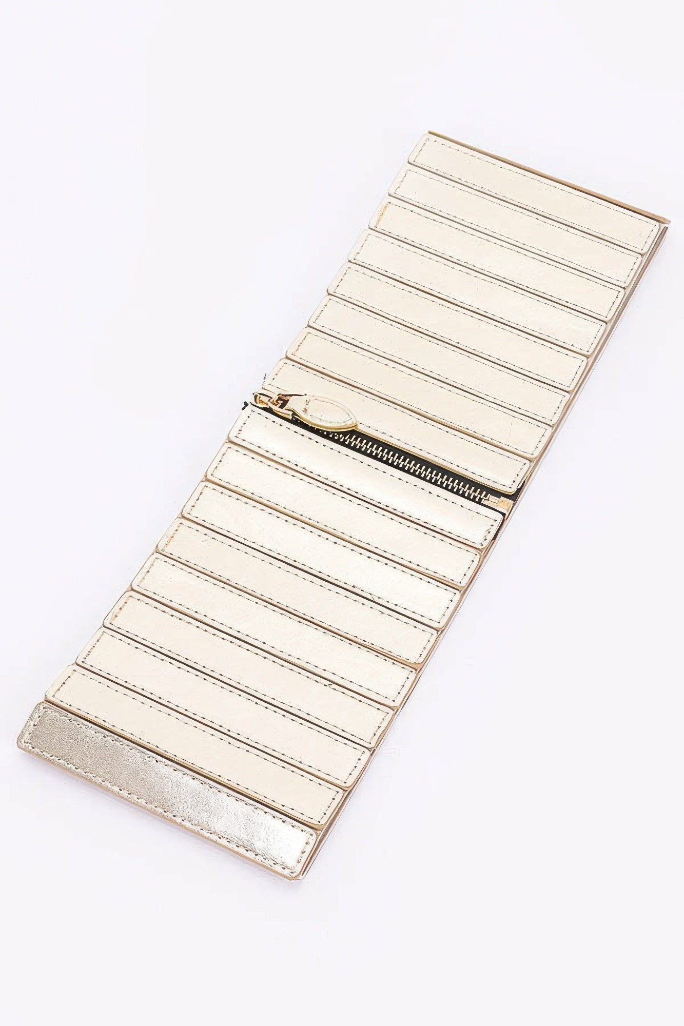 Multi Pu Zip Front Elastic Belt