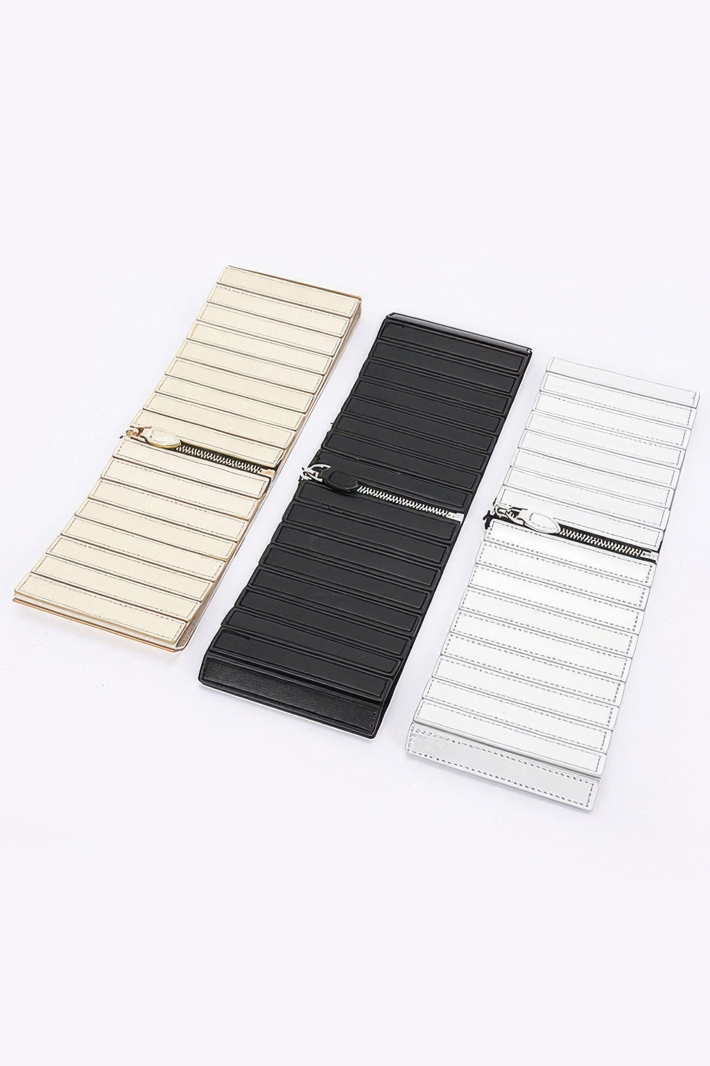Multi Pu Zip Front Elastic Belt