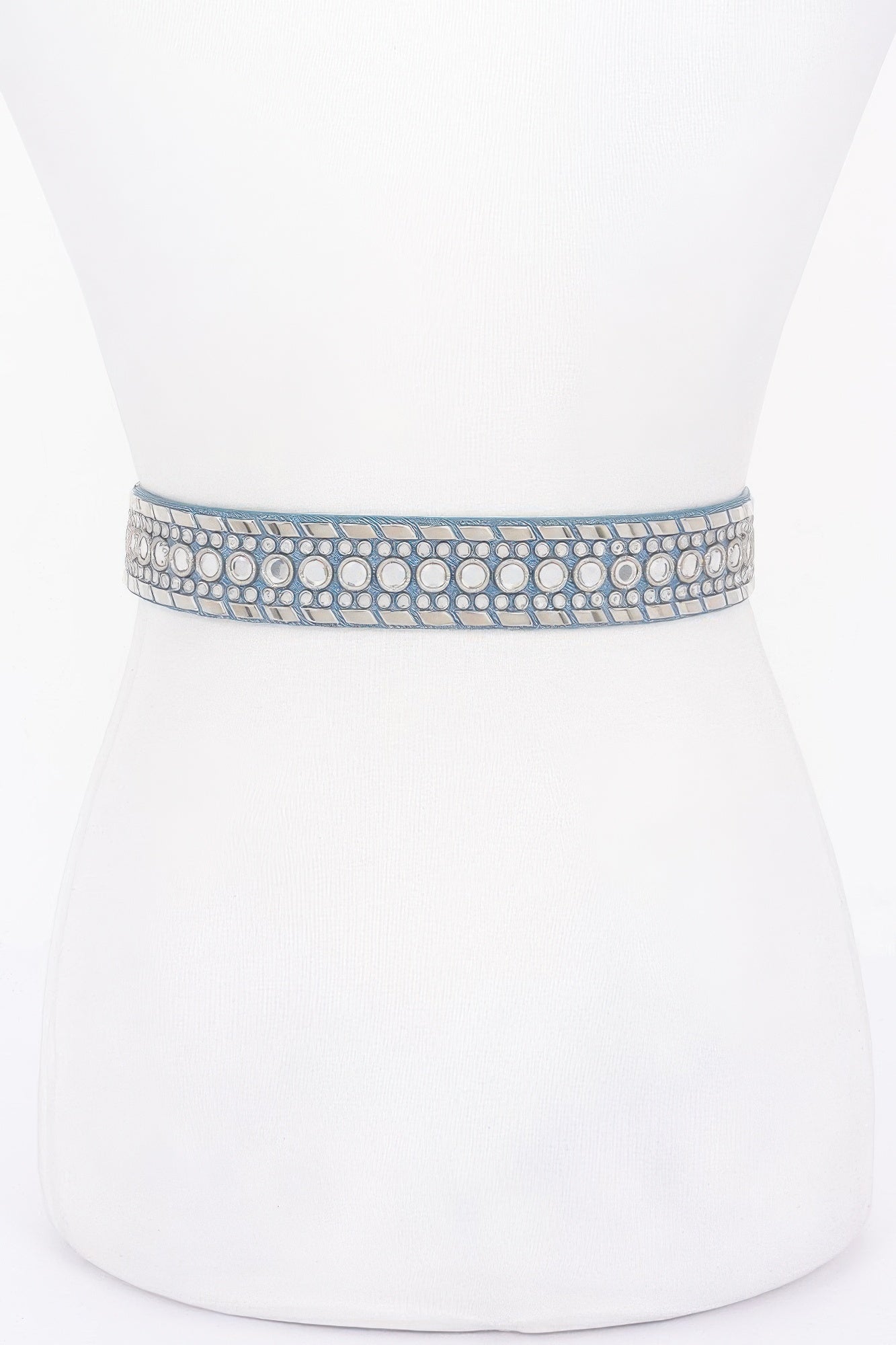 Rhinestone Metal Studded Multi Metal Belt