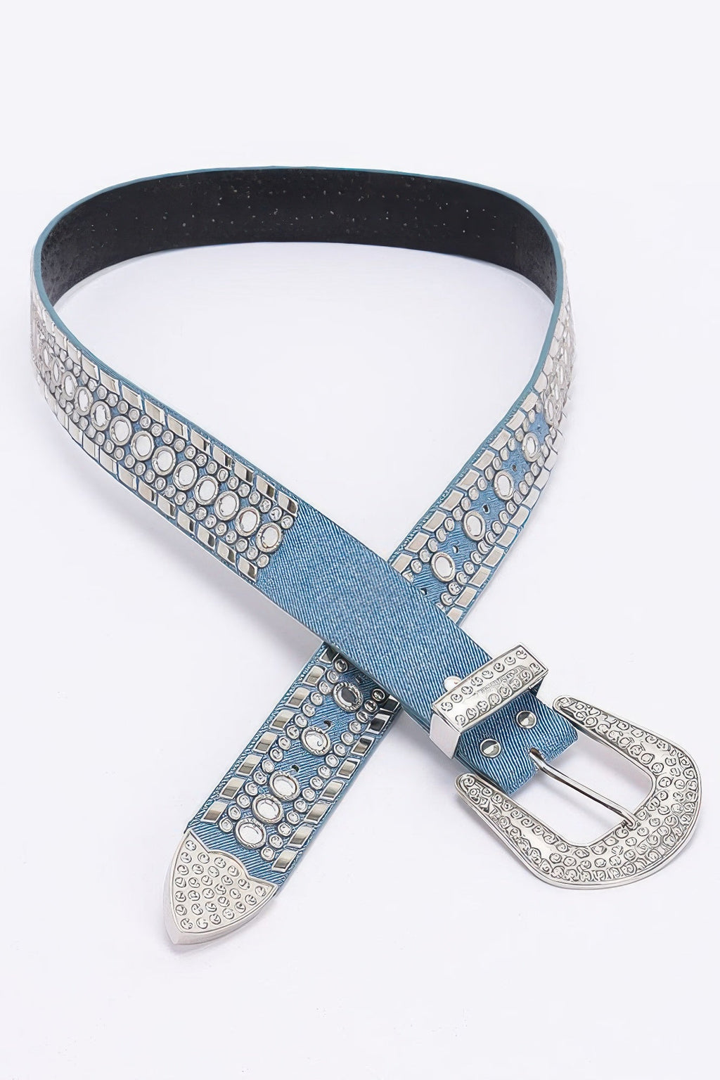 Rhinestone Metal Studded Multi Metal Belt
