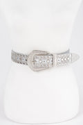 Rhinestone Metal Studded Multi Metal Belt