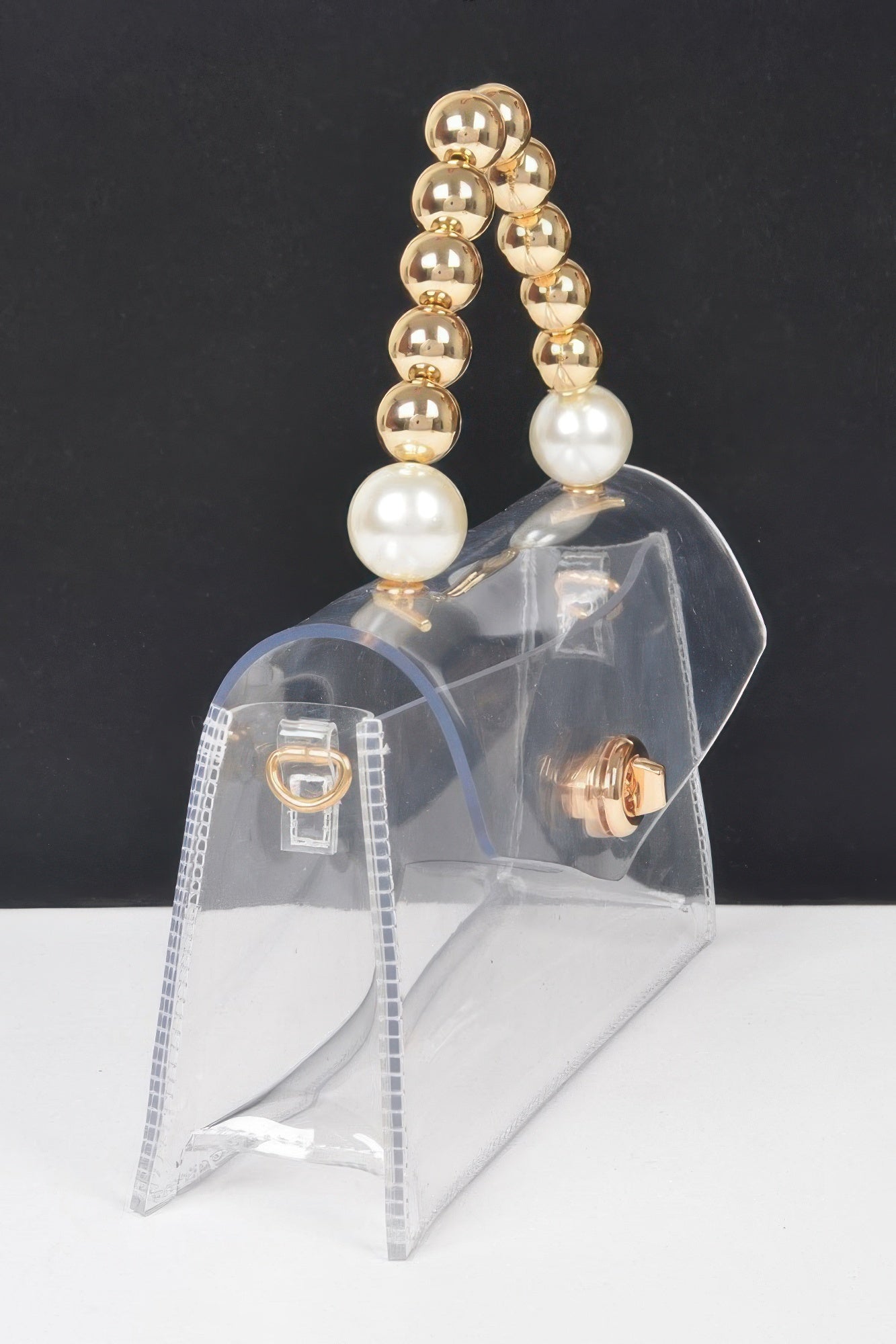 Transparent Ccb Handle Flap Clutch