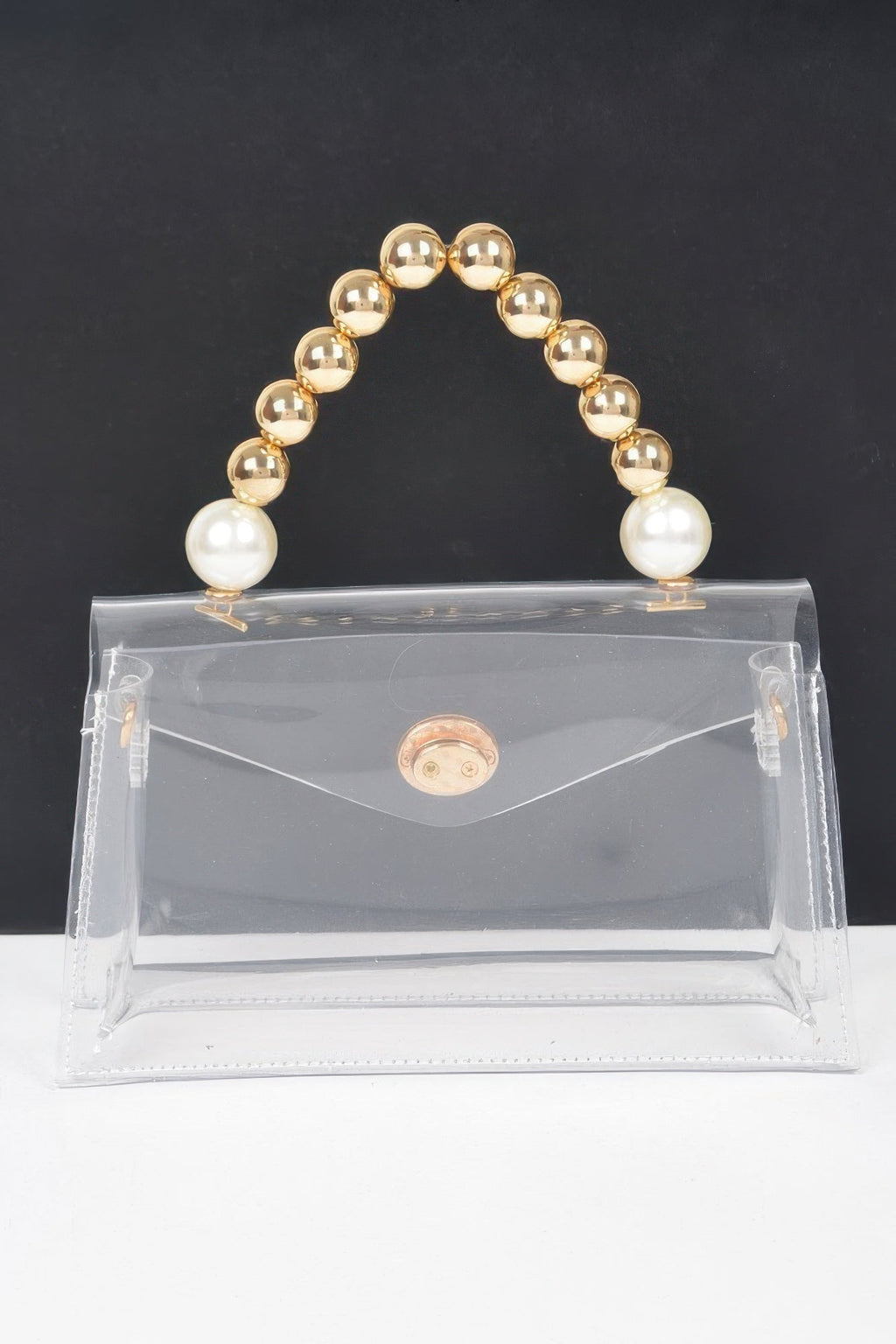 Transparent Ccb Handle Flap Clutch