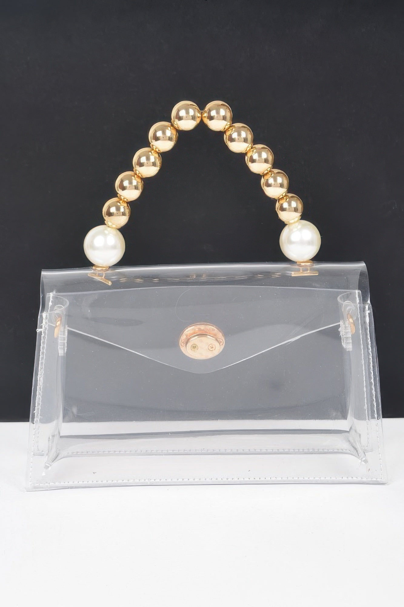 Transparent Ccb Handle Flap Clutch