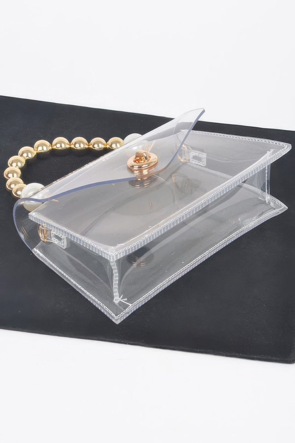 Transparent Ccb Handle Flap Clutch