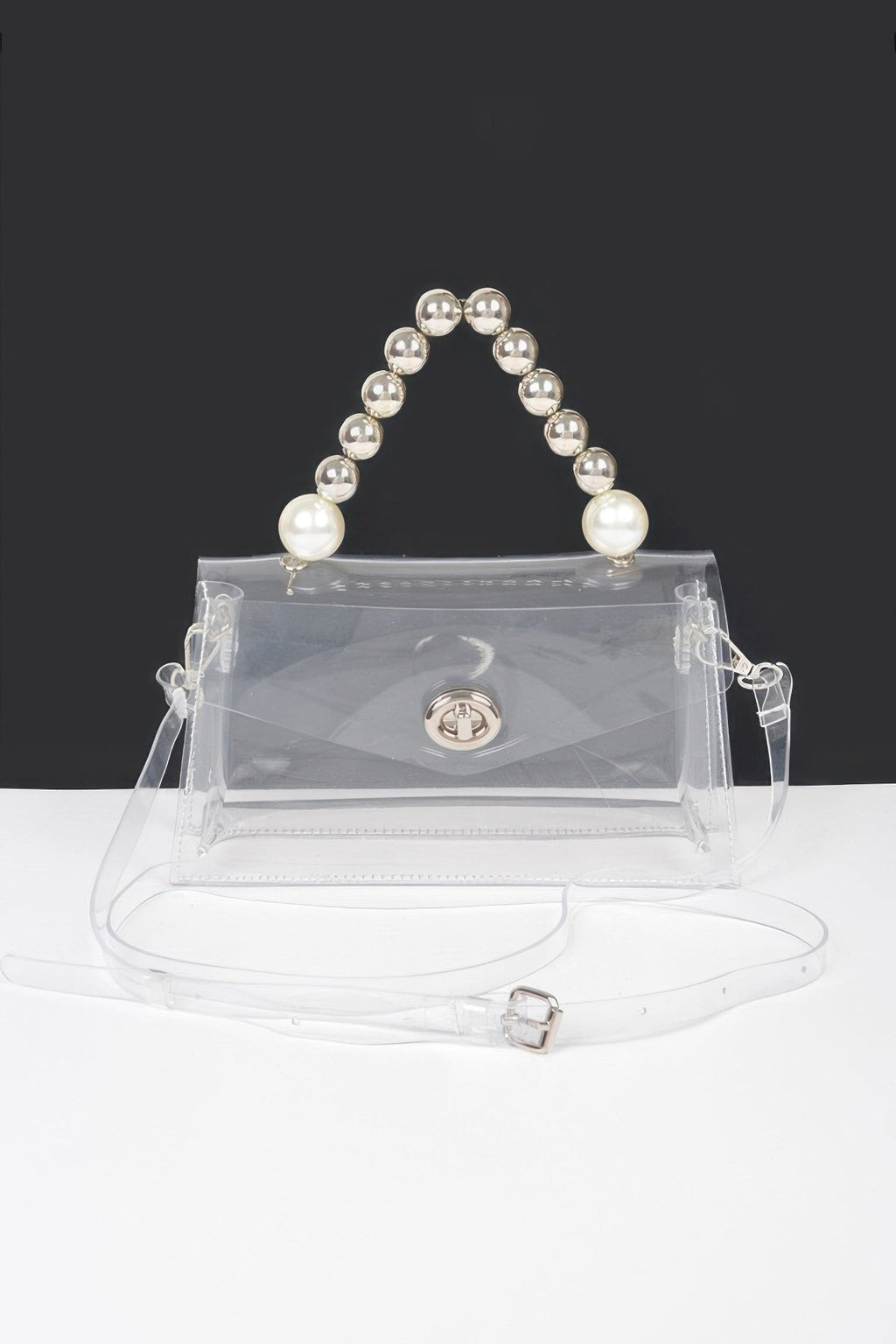 Transparent Ccb Handle Flap Clutch