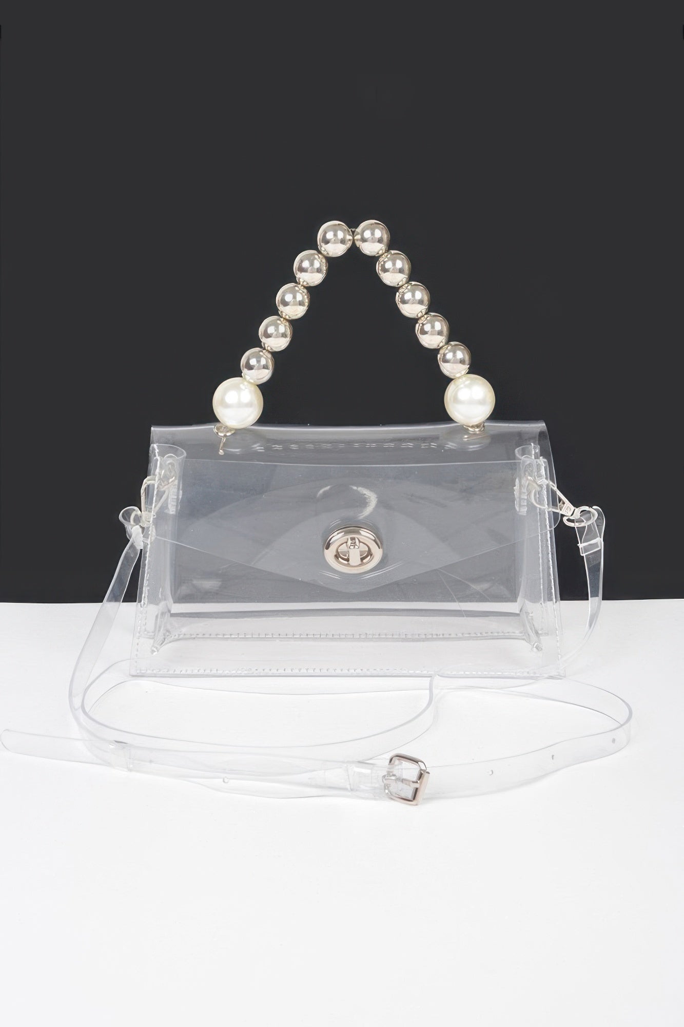 Transparent Ccb Handle Flap Clutch
