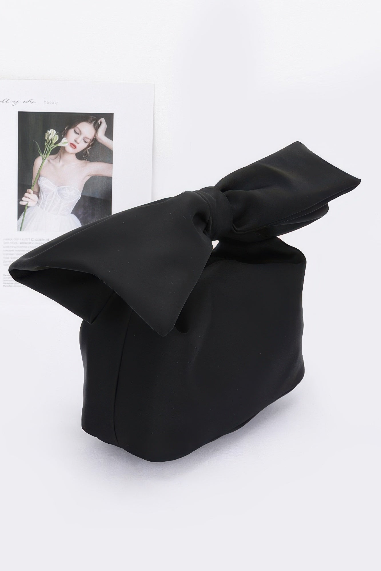 Nylon Bow Handle Women's Clutch Bag
