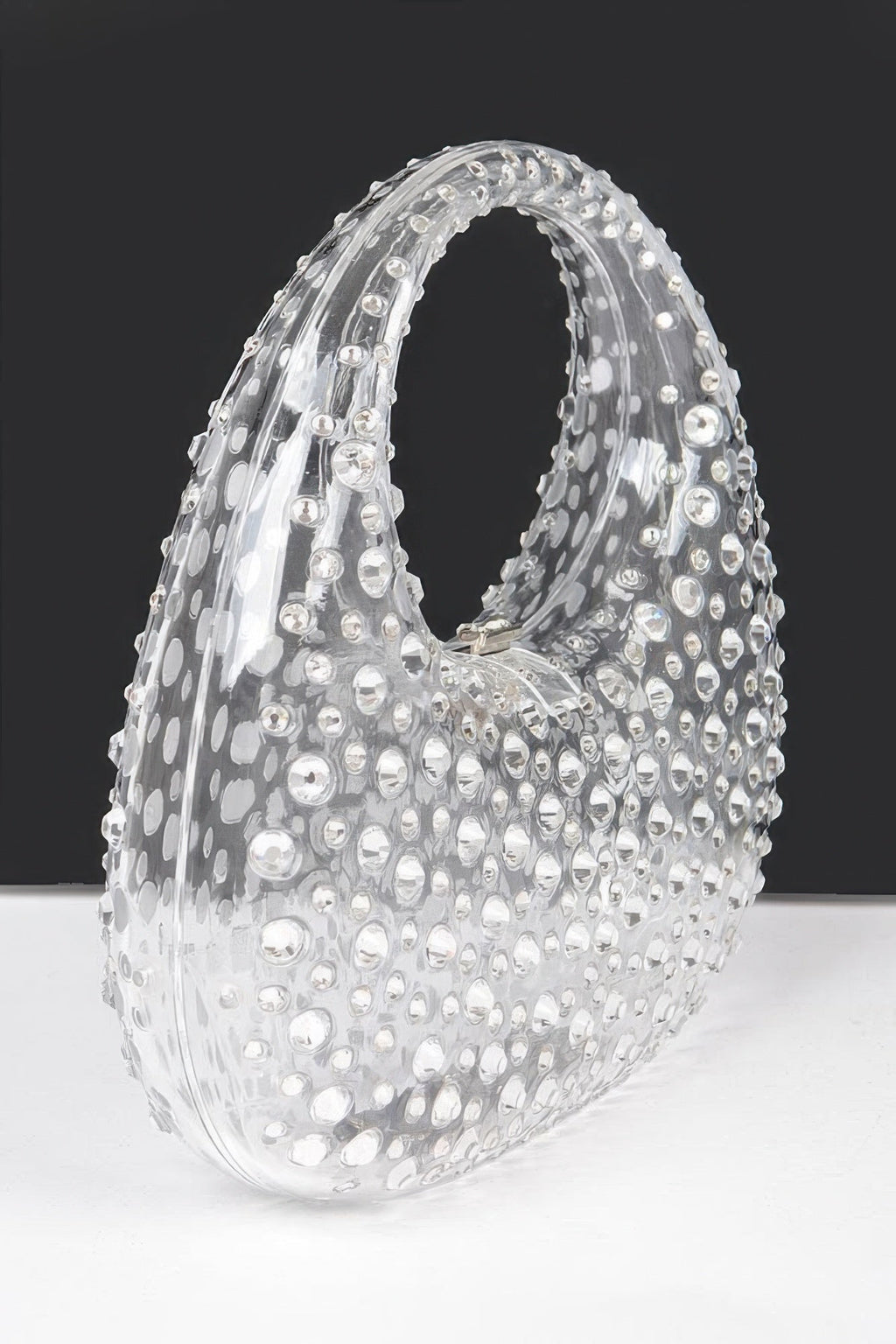 Rhinestone Hot Fix Clear Acrylic Clutch
