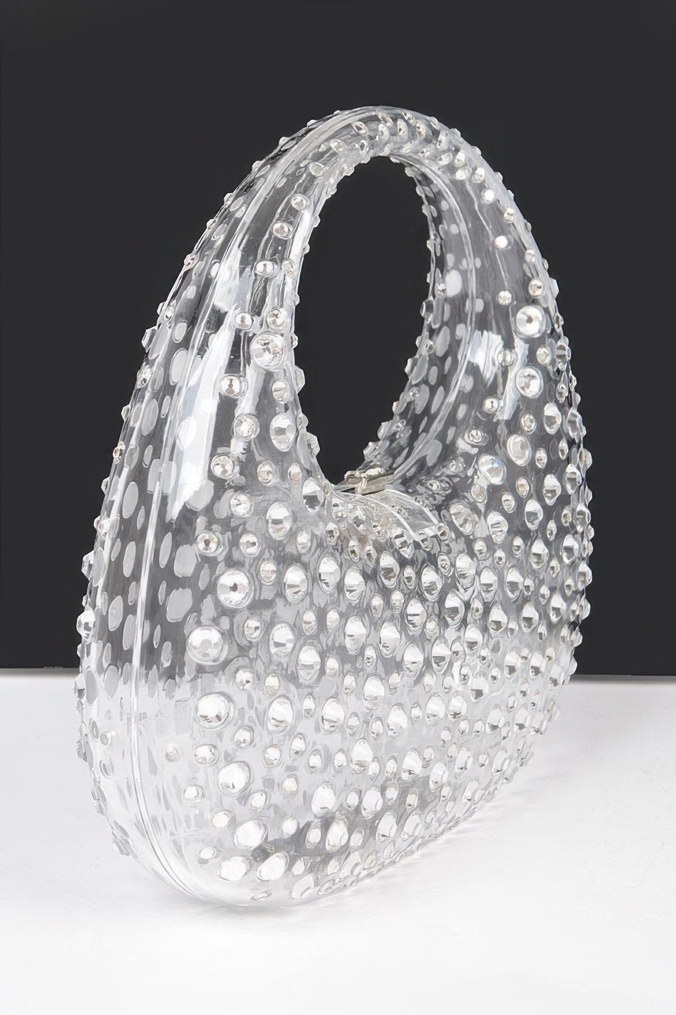 Rhinestone Hot Fix Clear Acrylic Clutch