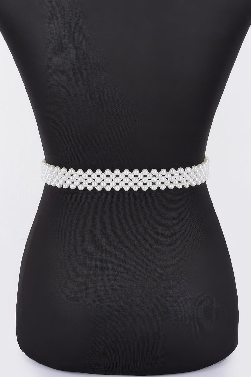 Flower Faux Pearl Elastic Belt