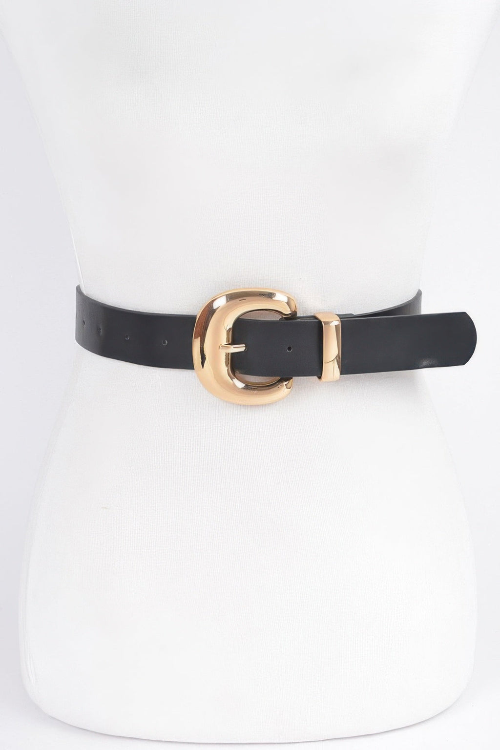Faux Leather Metal Buckle Belt