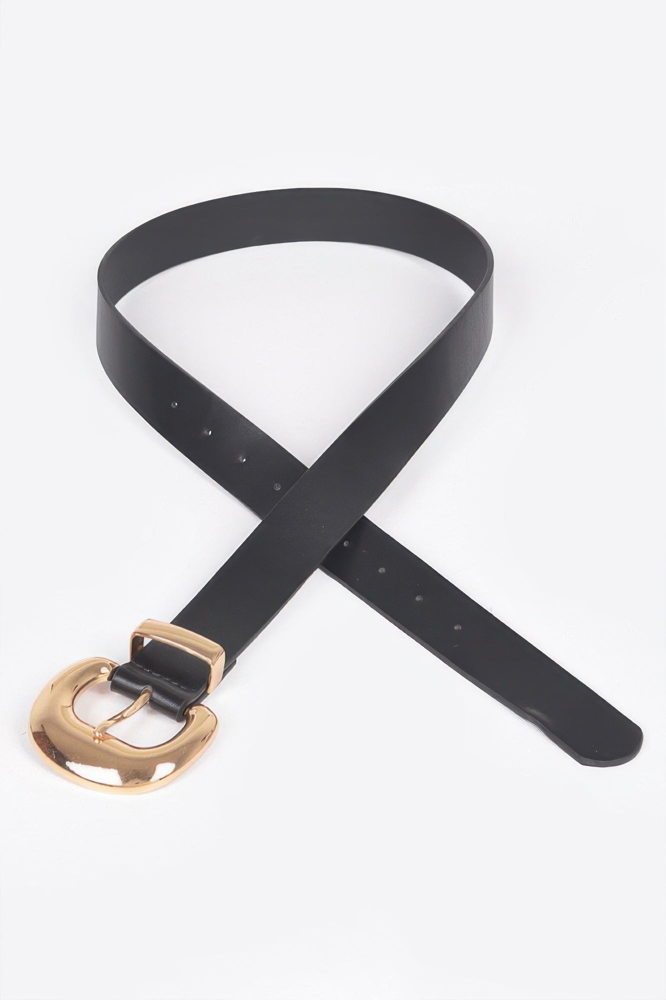Faux Leather Metal Buckle Belt