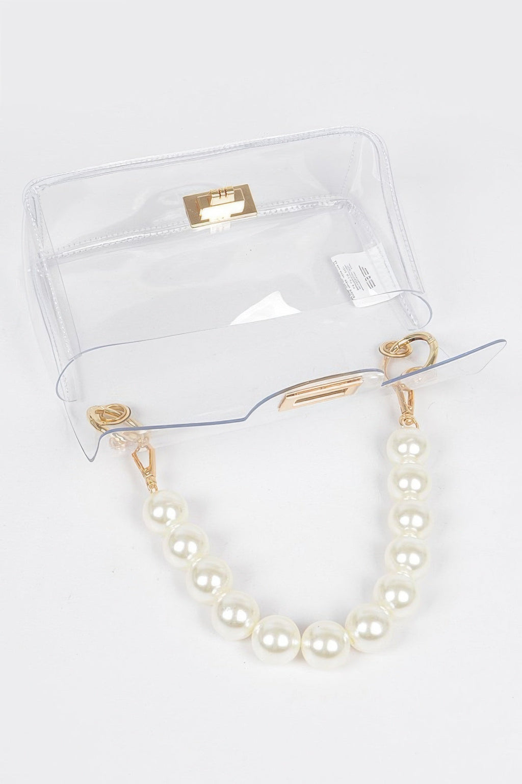 Transparent Cross Body Bag W Clear Chain
