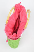 Faux Straw Crochet Watermelon Handbag