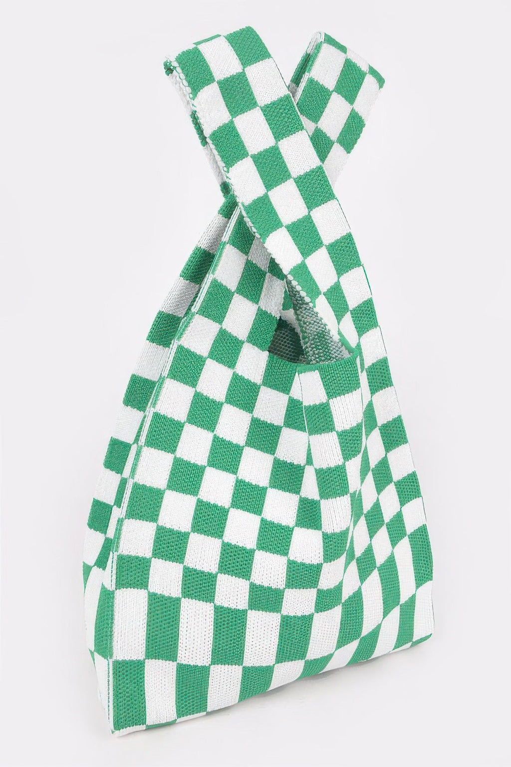 Checker Poly Woven Bag