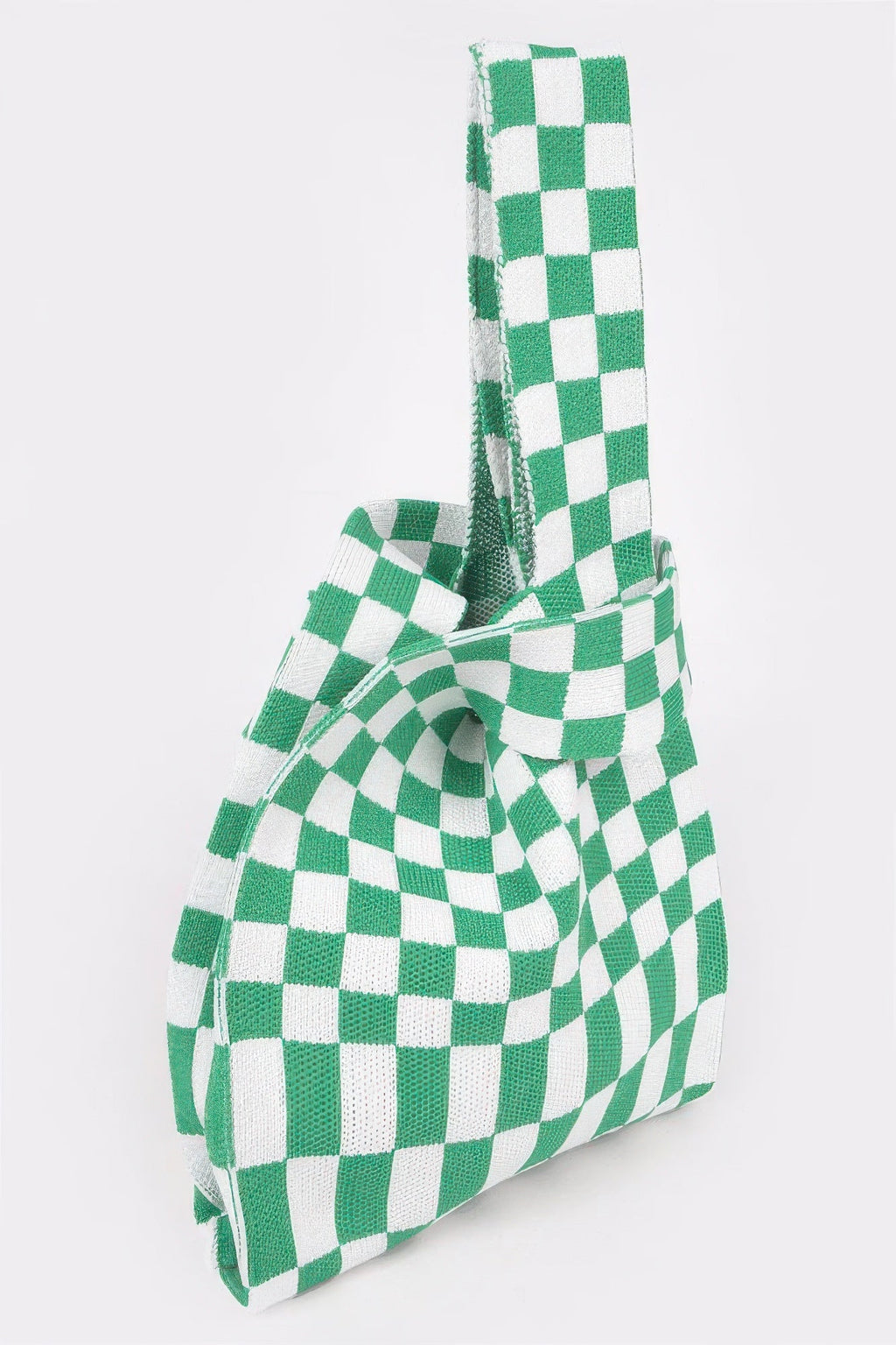Checker Poly Woven Bag