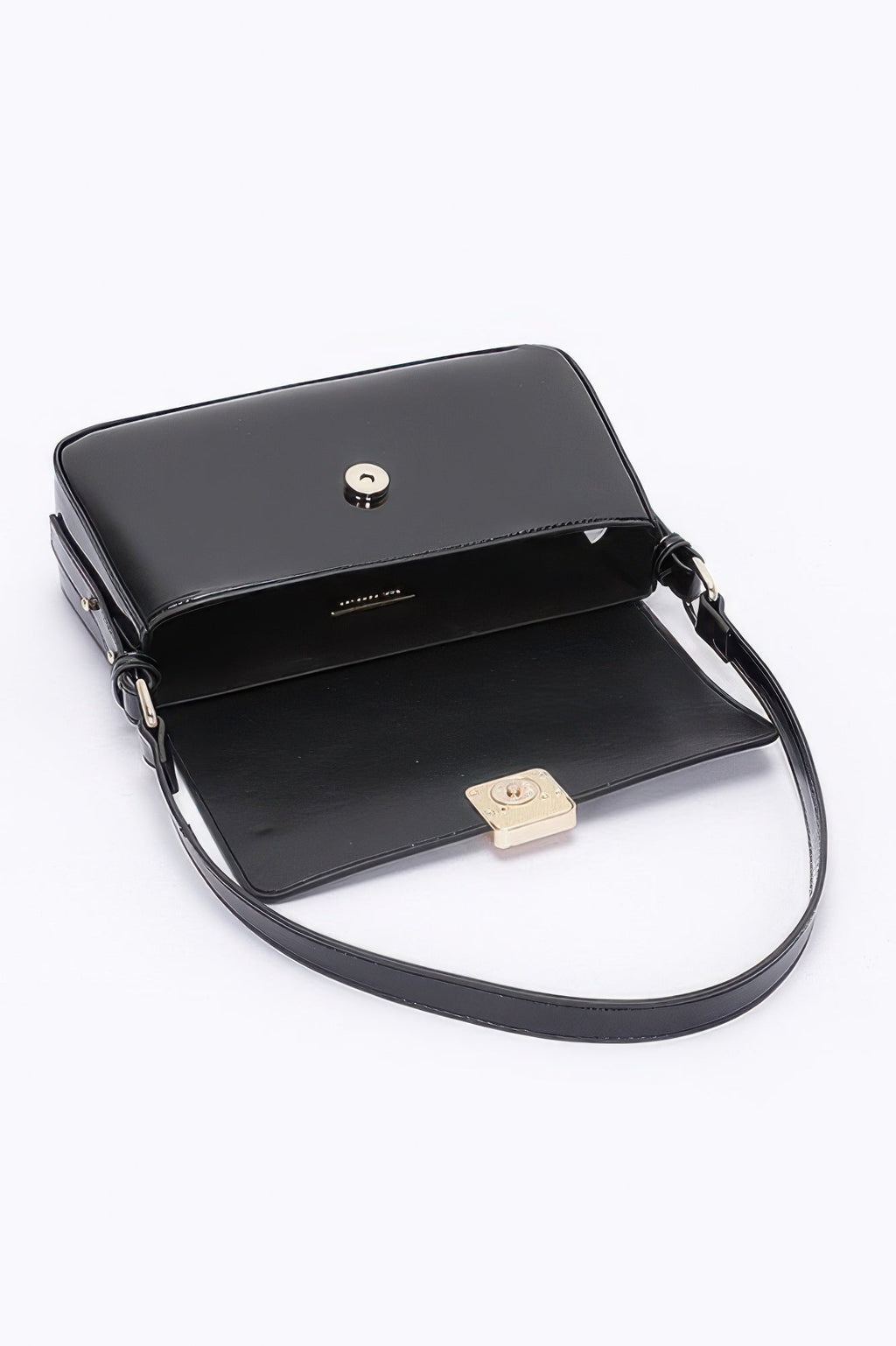 Enamel Flap Shoulder Bag