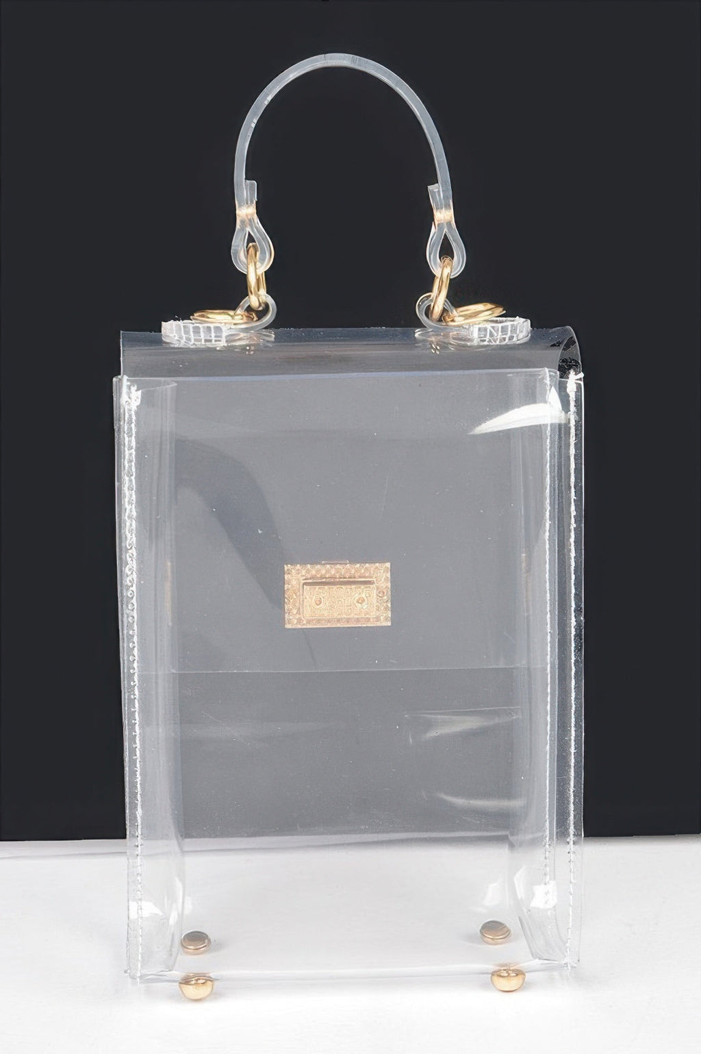 Transparent Top Handle Flap Clutch