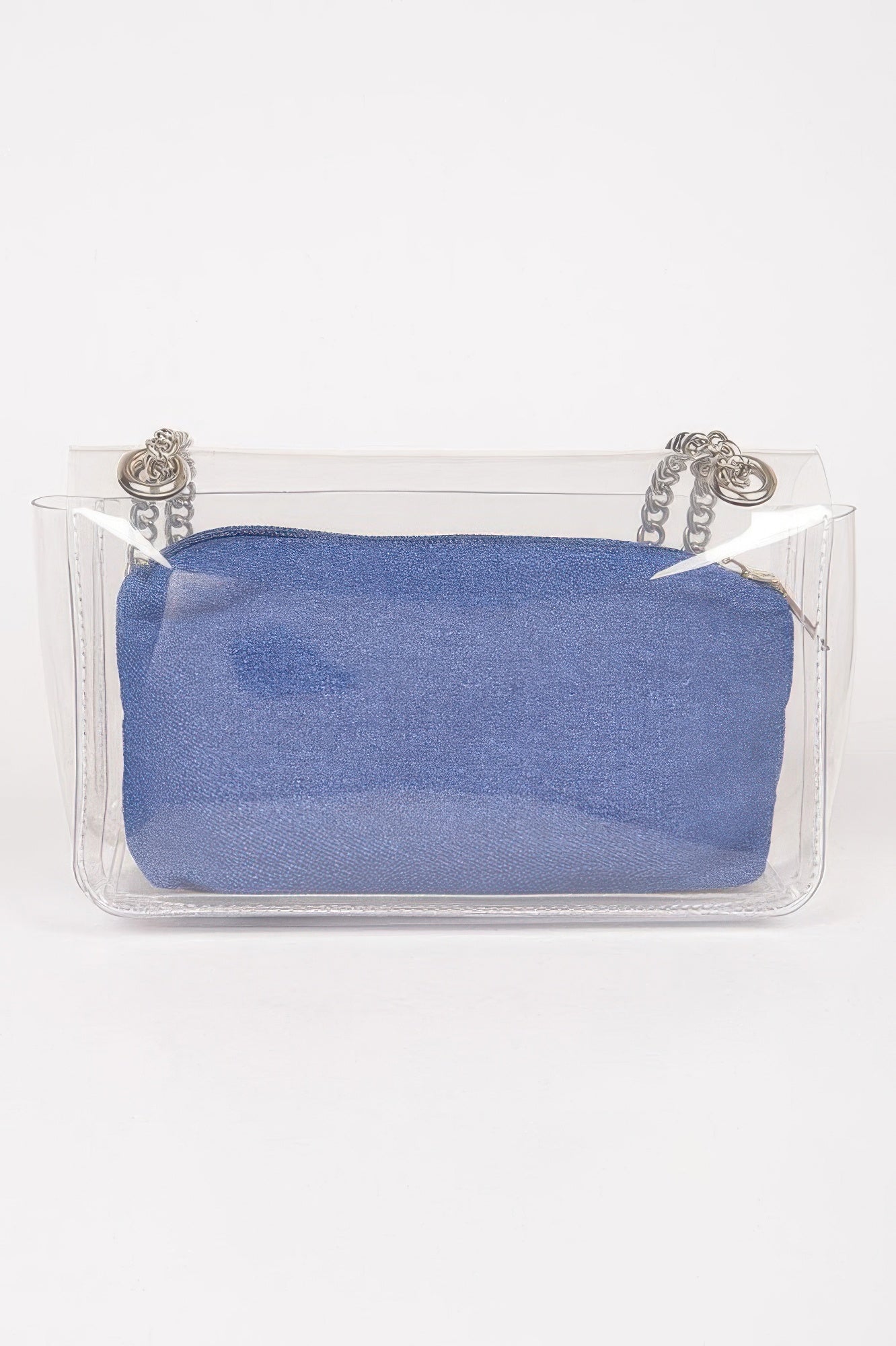 Clear Bag W/ Denim Pouch