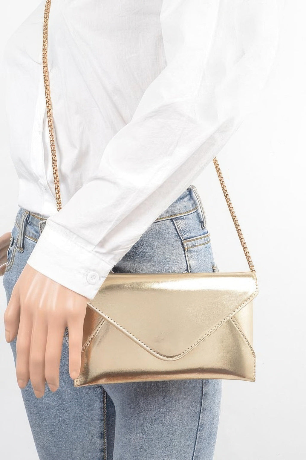 Metallic Small Envelope Clutch