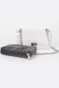 Clear Pvc Clutch With Shiny Pouch
