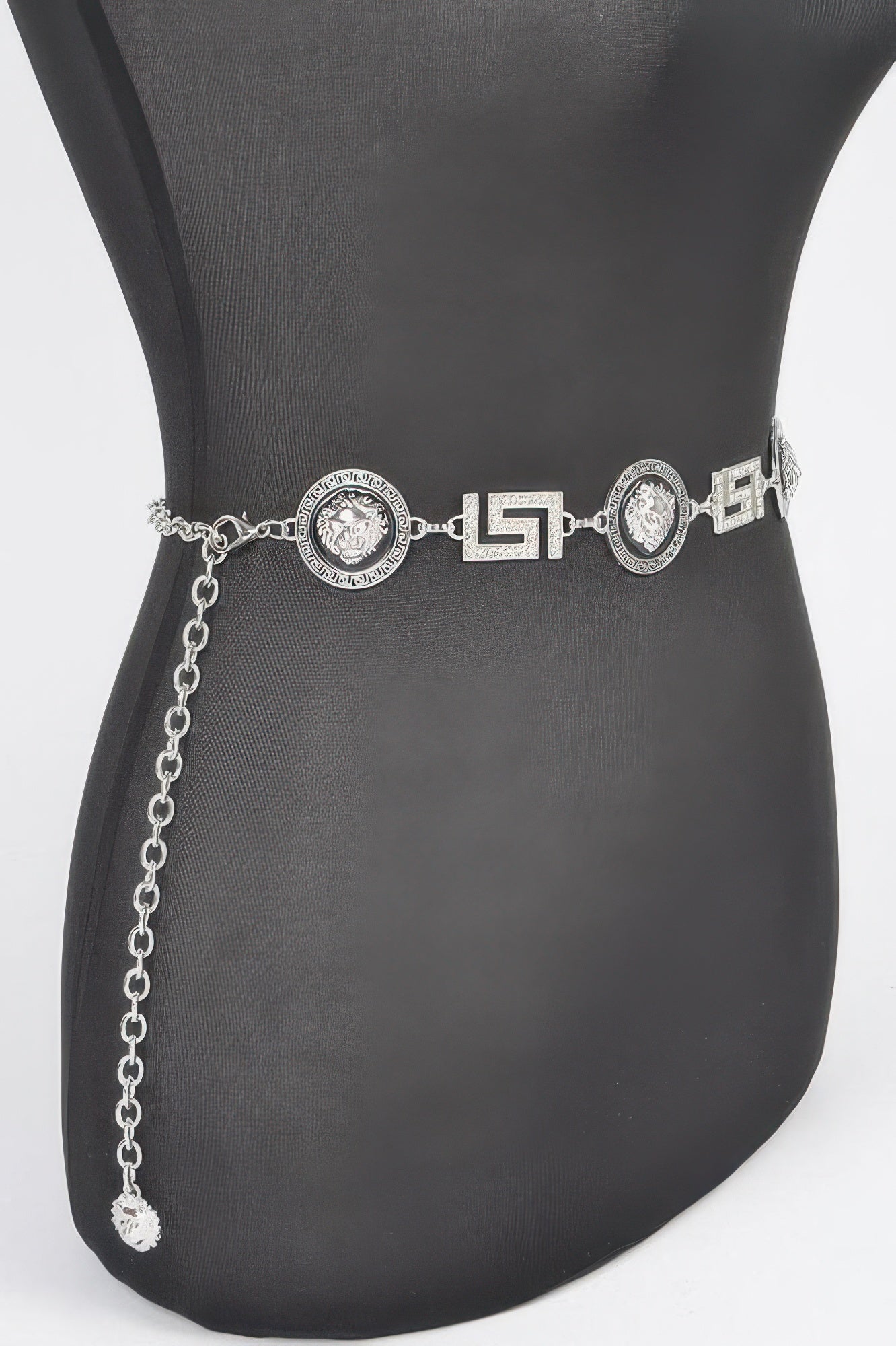 Metal Rhinestone Chain Belt