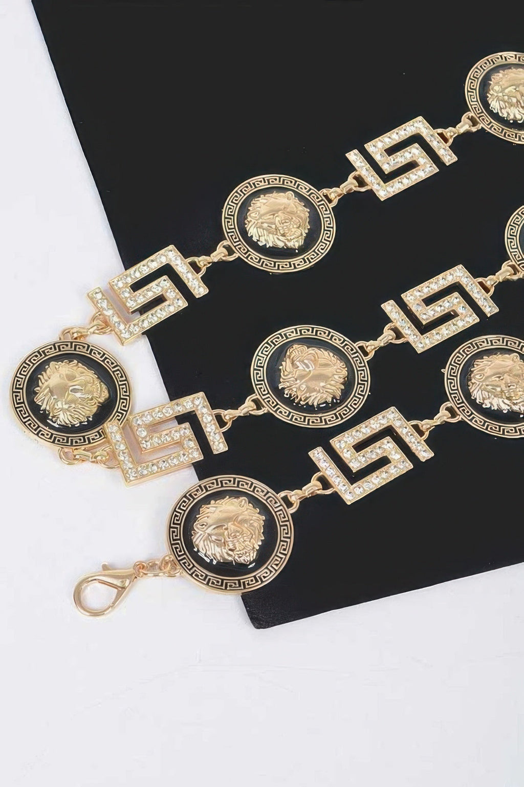 Metal Rhinestone Chain Belt