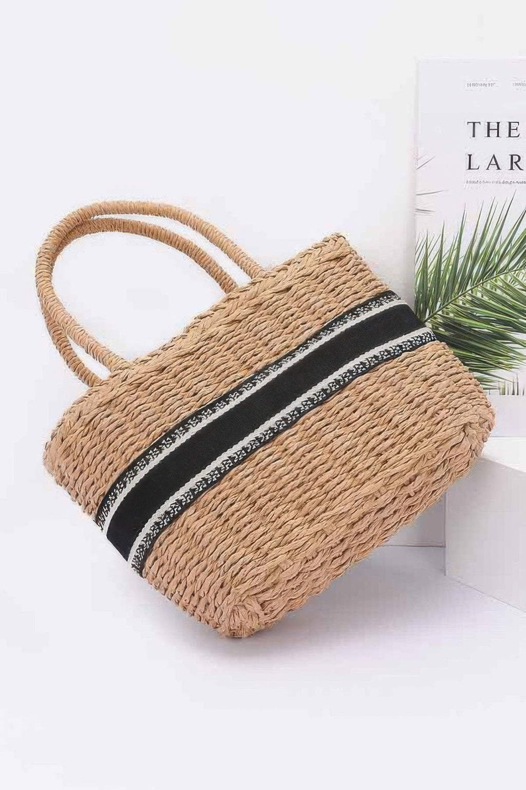 Faux Straw Small Tote Bag