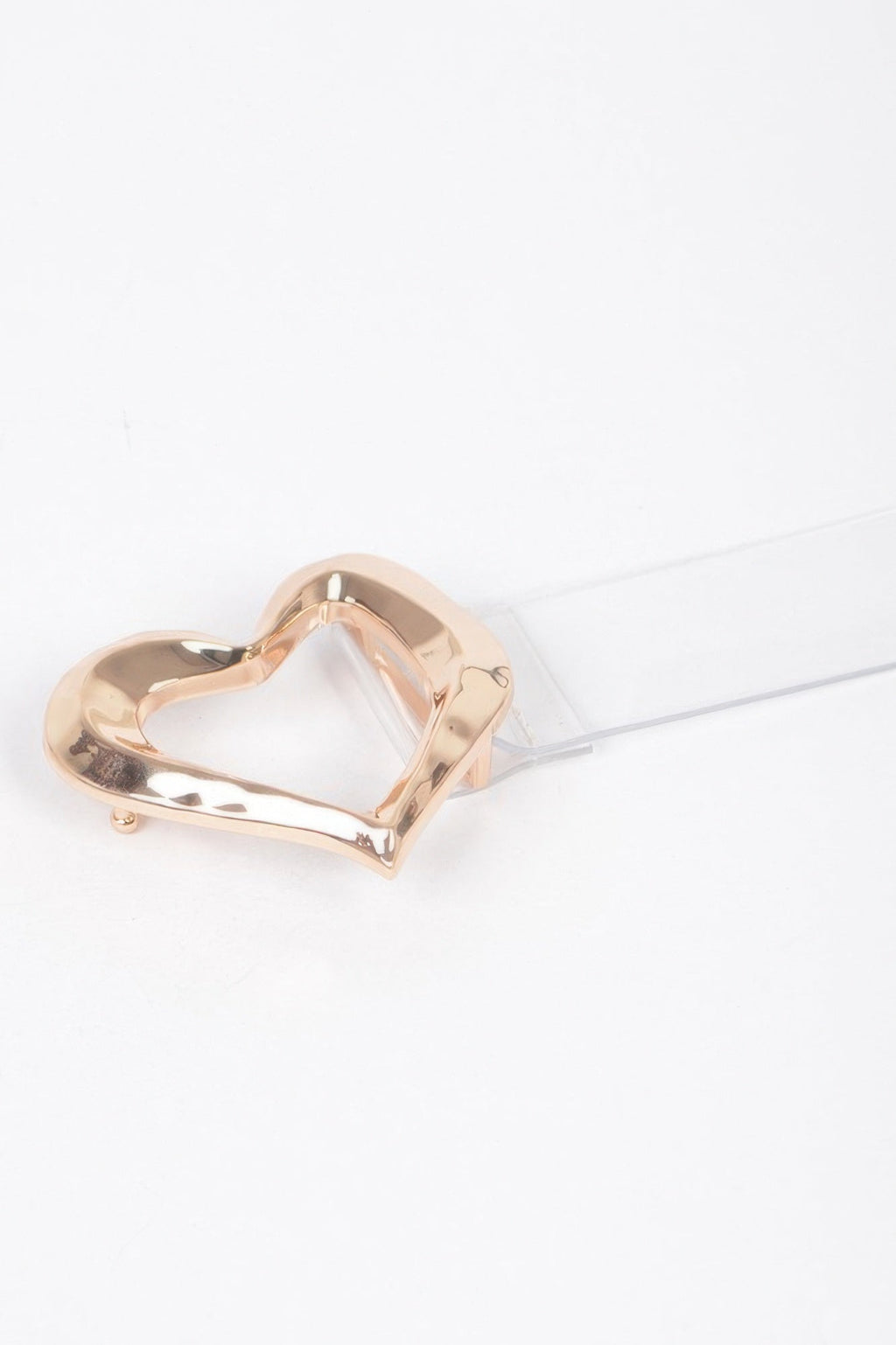 Heart Shape Metal Buckle Plus Size Clear Belt