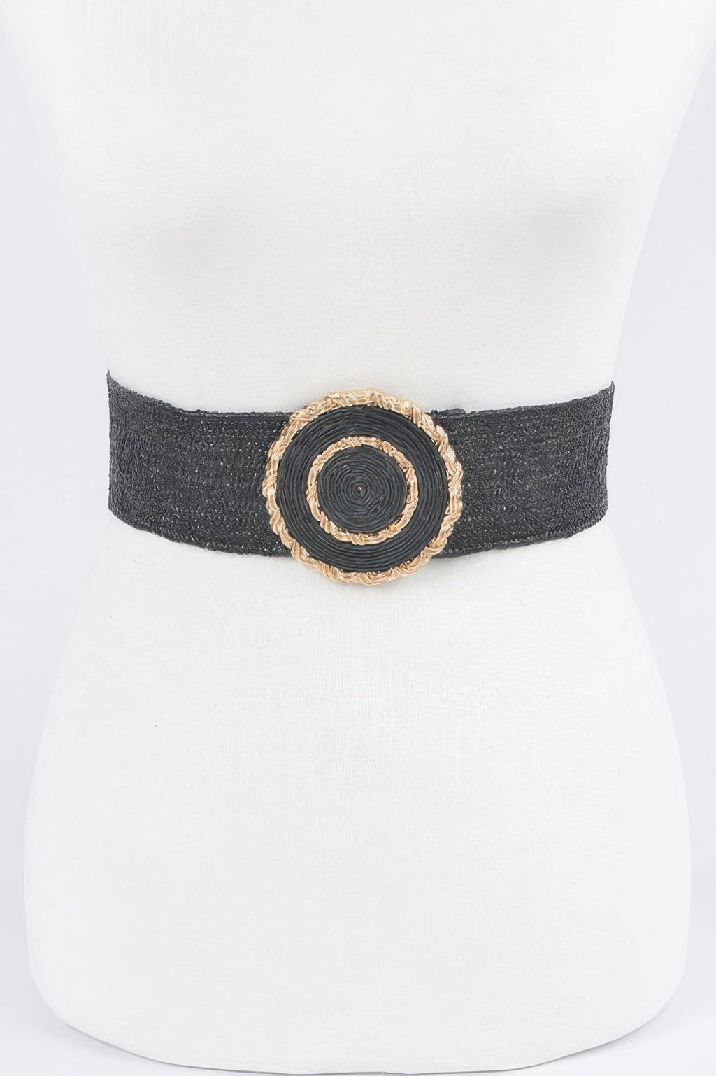 Faux Straw Elastic Belt