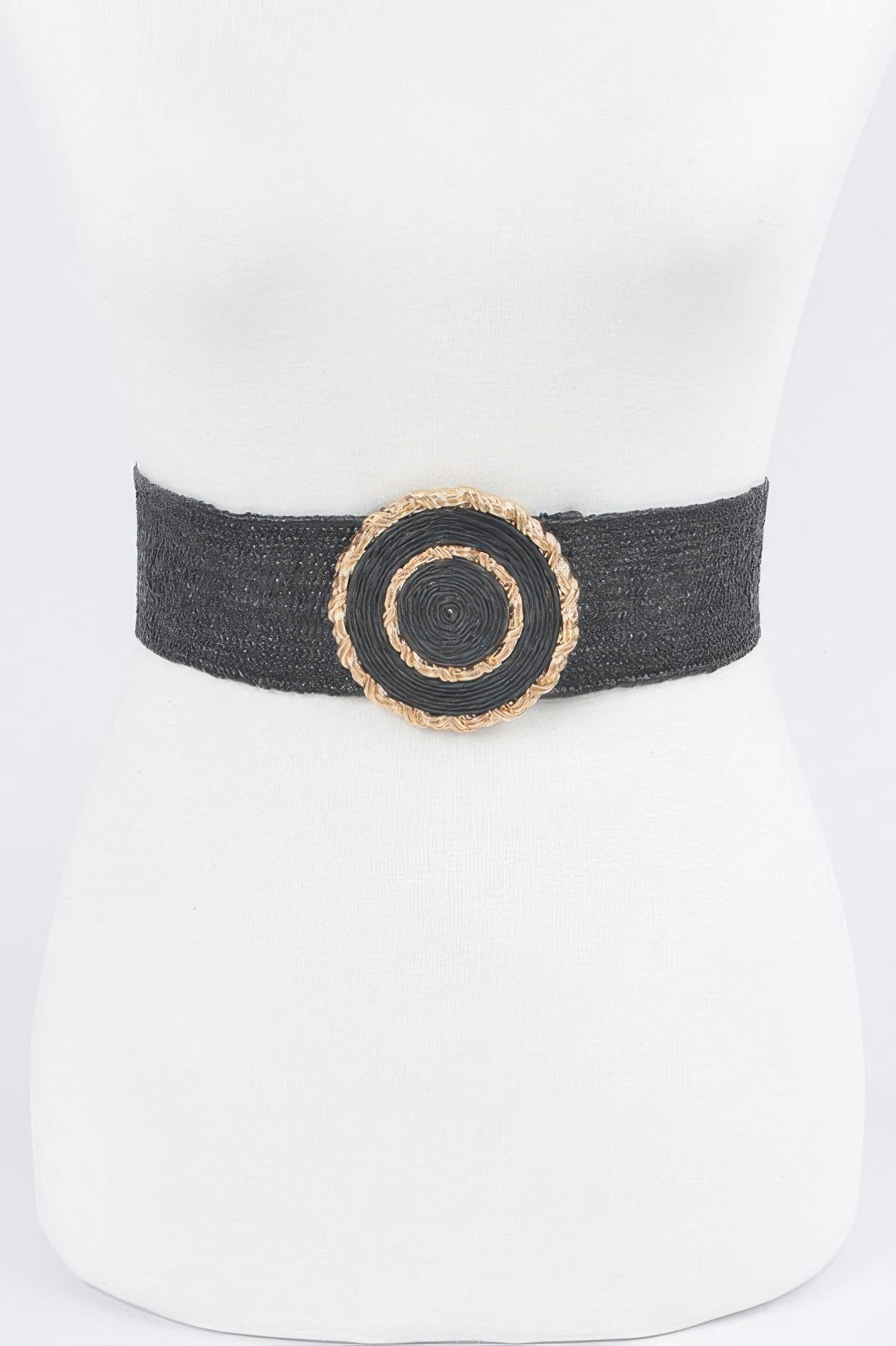Faux Straw Elastic Belt