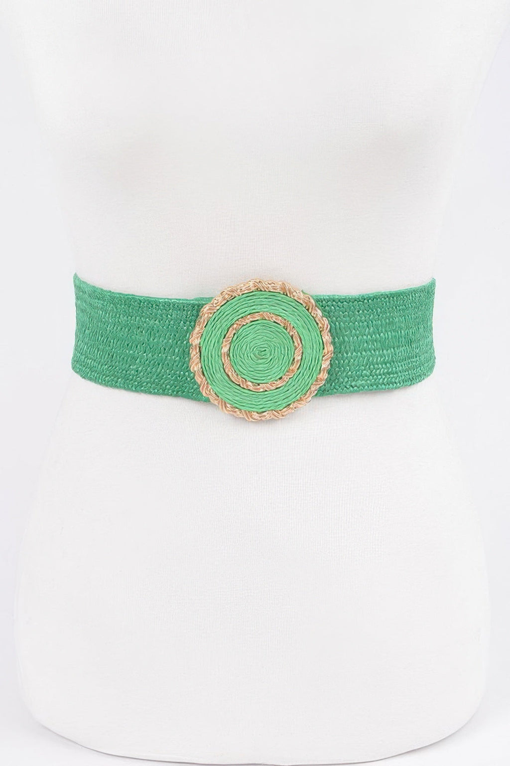 Faux Straw Elastic Belt
