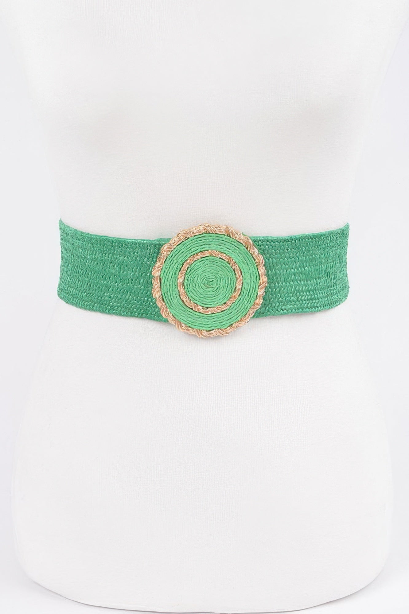 Faux Straw Elastic Belt