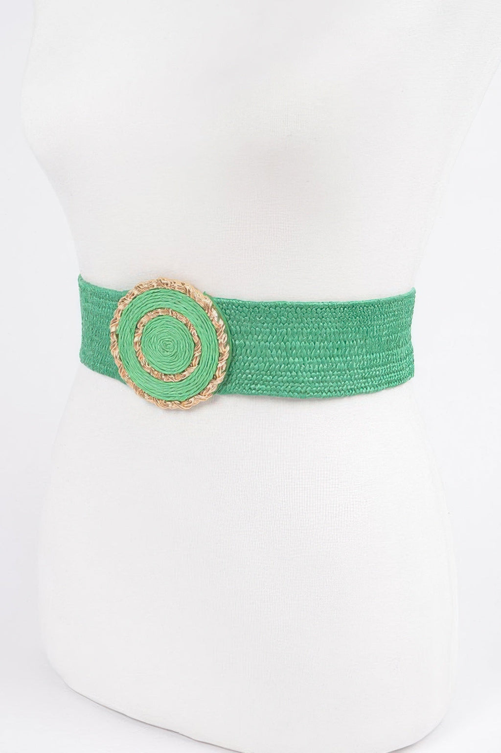 Faux Straw Elastic Belt