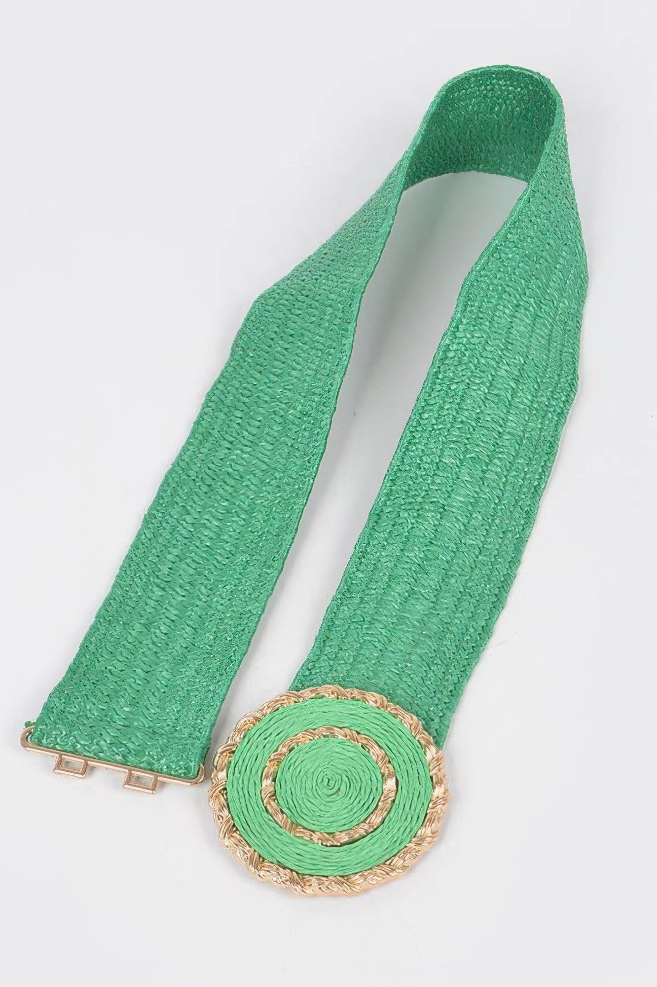 Faux Straw Elastic Belt