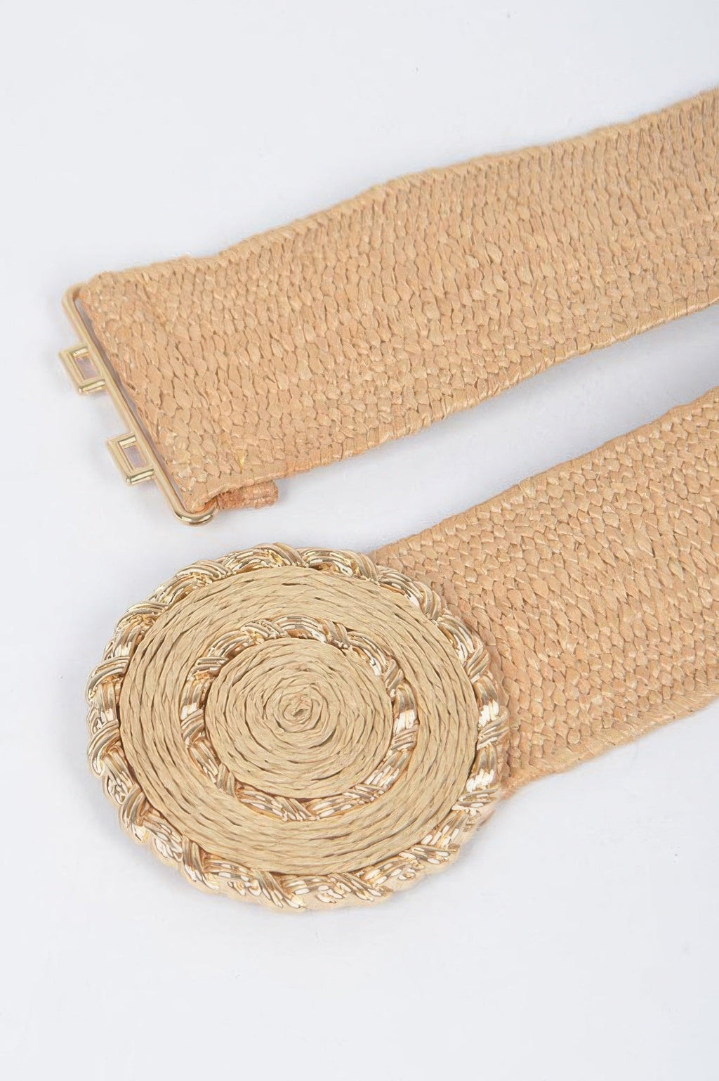 Faux Straw Elastic Belt