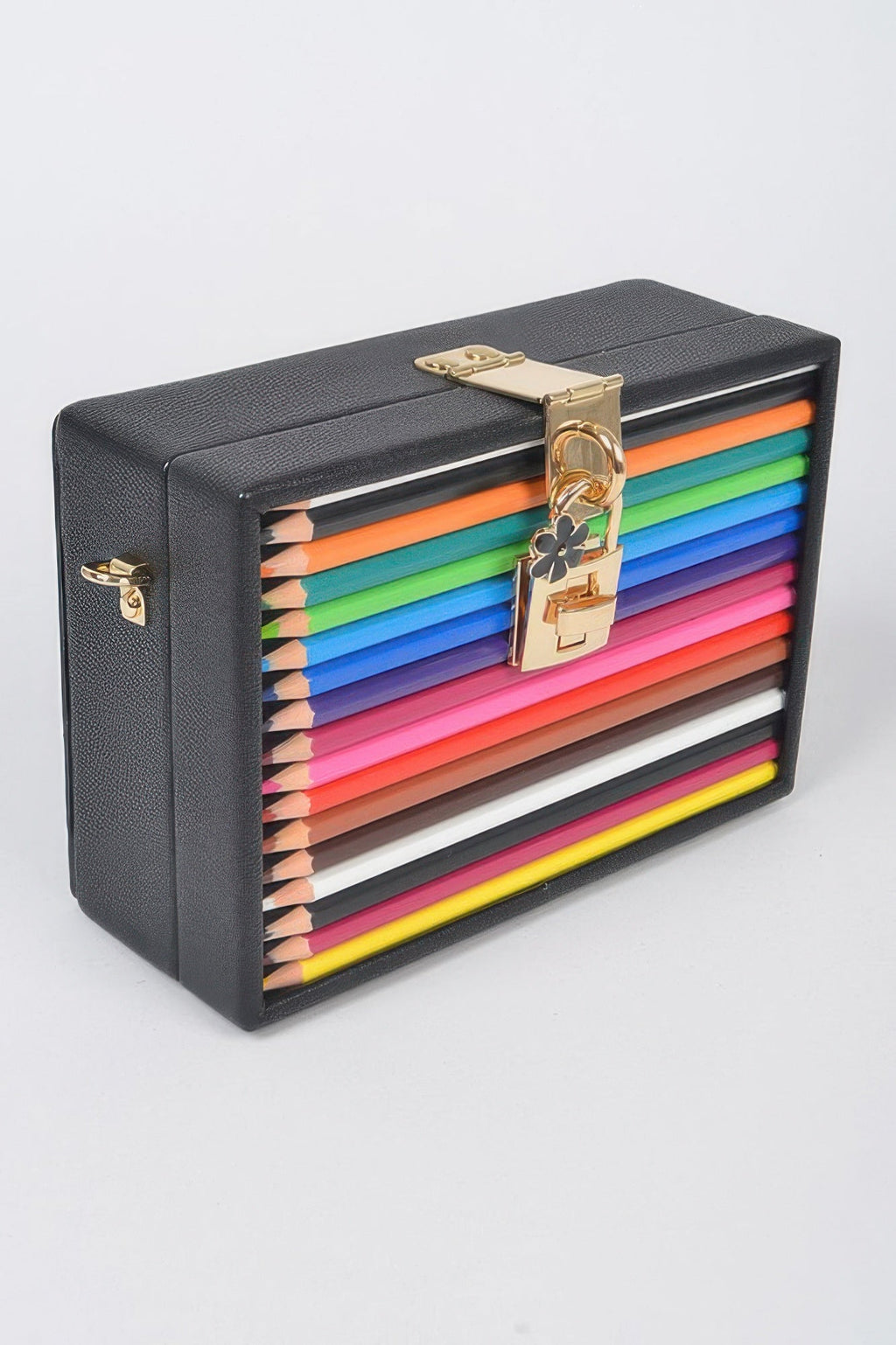 Pencil Case With Key And Lock Clutch