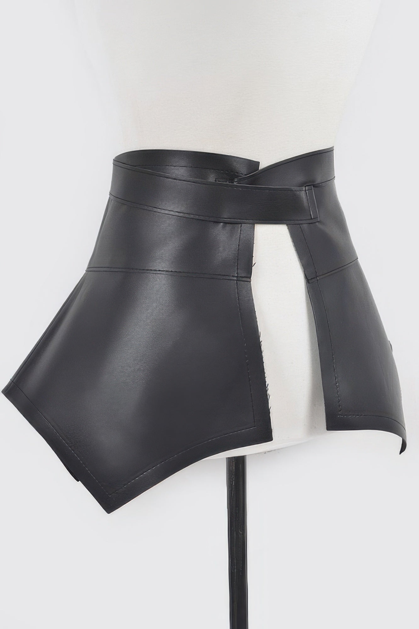 Faux Leather Skirt Belt