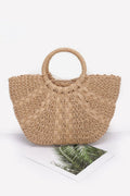 Faux Straw Tote Bag