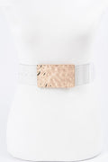 Vintage Metal Buckle Clear Belt