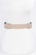 Rhinestone Metal Plate Elastic Belt