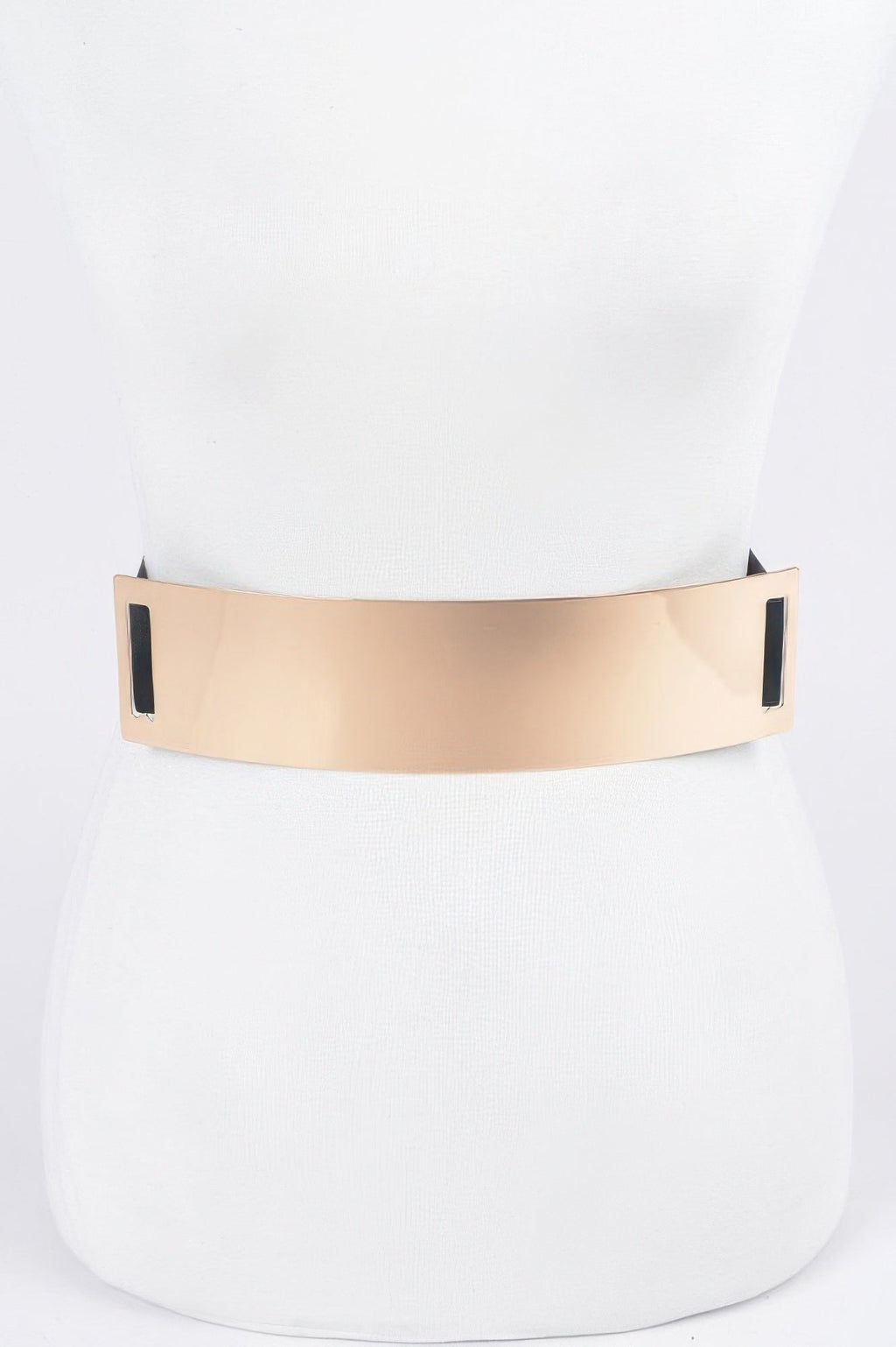 Metal Plate Plus Size Elastic Belt