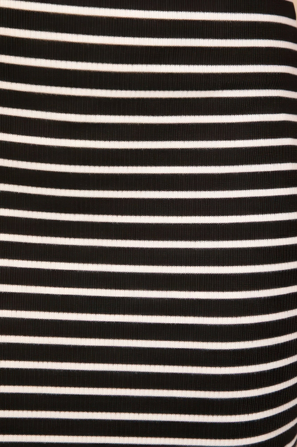 Women's Rib Knit Striped Bodycon Maxi Slip Dress