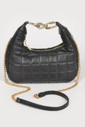 Quilted Faux Leather Hobo Bag