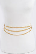 Chain Belt W/ Stone Ring