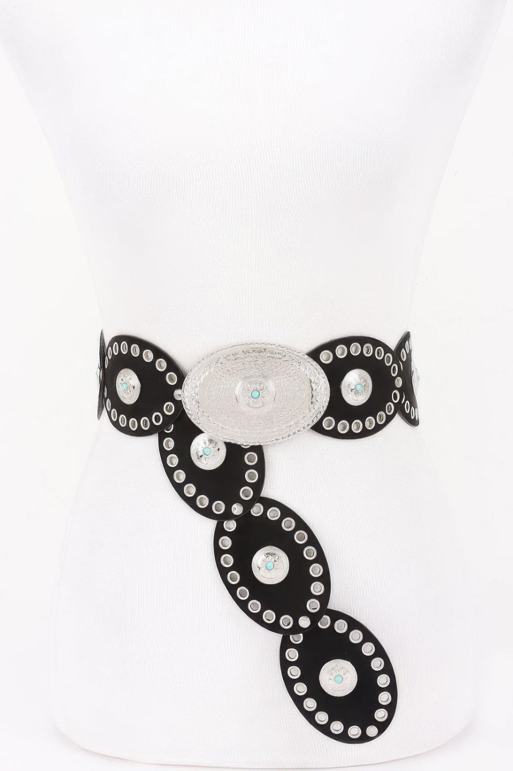Oval Studded Statement Belt